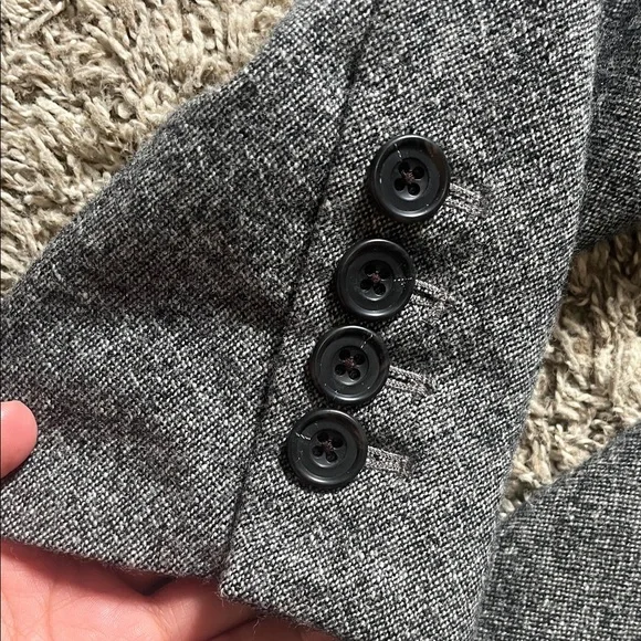 Eddie Bauer Gray Wool Blazer for Women Size 6 Office Formal Coat Jacket - Picture 3 of 9